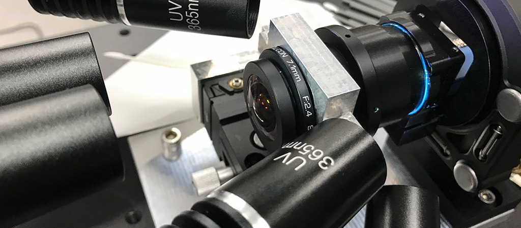 uv curing lens and sensor